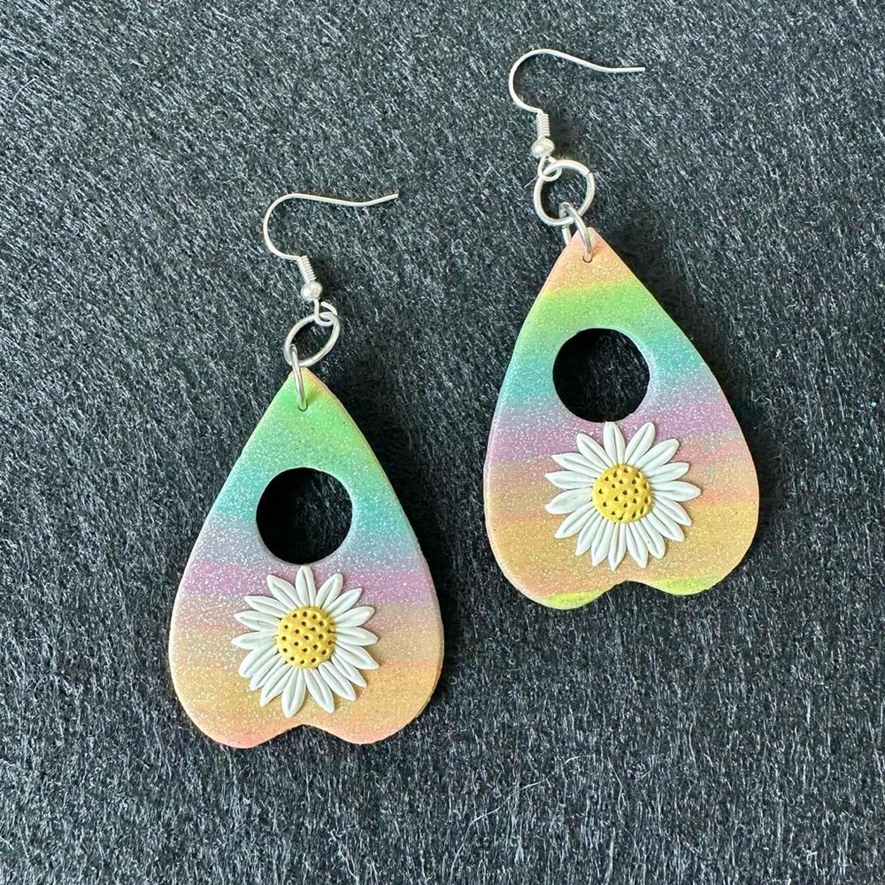 Rainbow Daisy Earrings